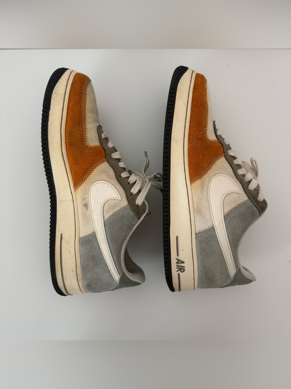 Nike Air Force 1 Low FZ6684-001 Orange Gray Sneakers Men’s Size 10 - Picture 6 of 8